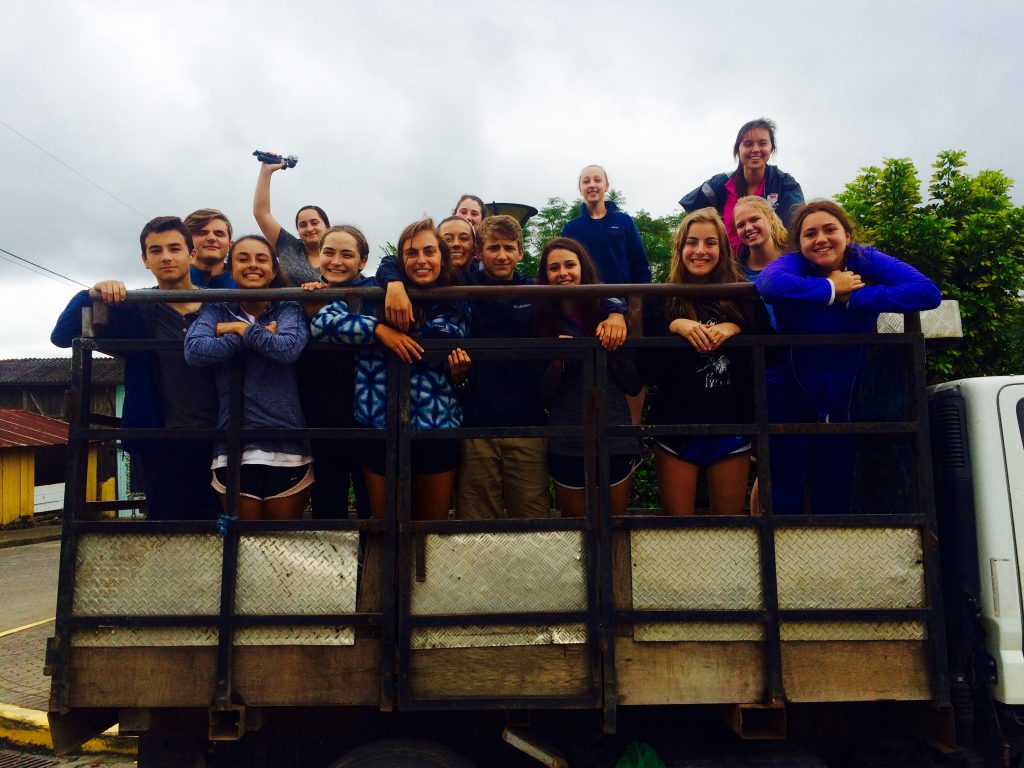 The group en route to the panela factory