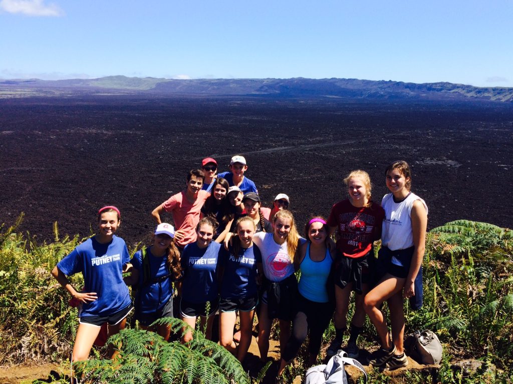 Group hike to Sierra Negra volcano.