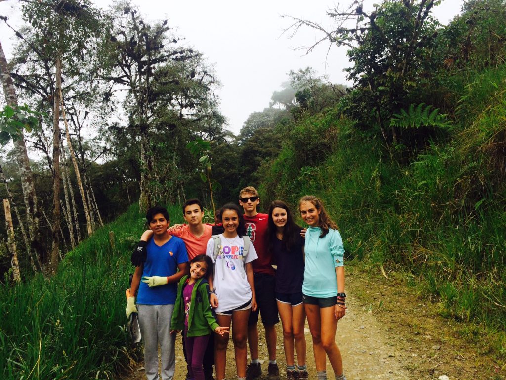 Hiking before doing some reforestation.