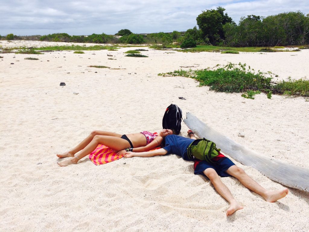 Well deserved rest on the beach.